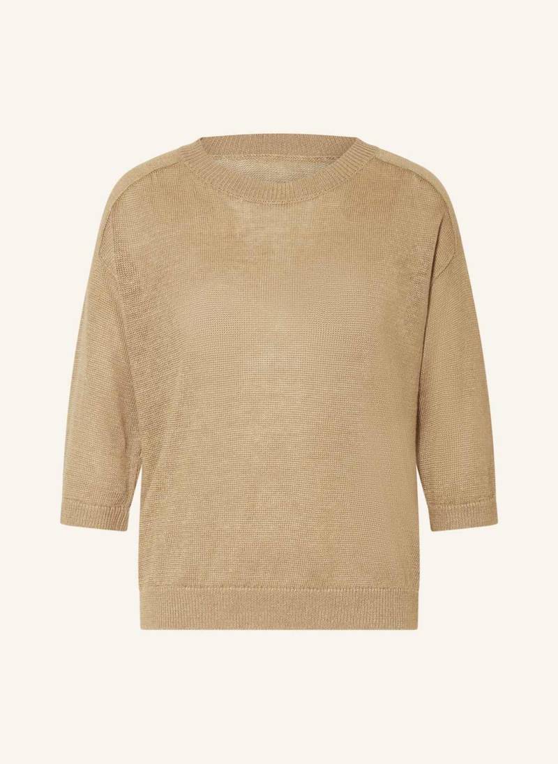 (The Mercer) N.Y. Leinenpullover Mit 3/4-Arm beige von (THE MERCER) N.Y.