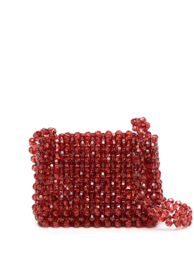 0711 Ani beaded shoulder bag - Red von 0711