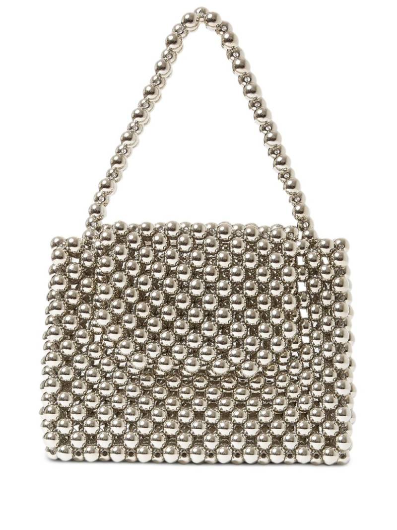 0711 Ani beaded tote bag - Silver von 0711