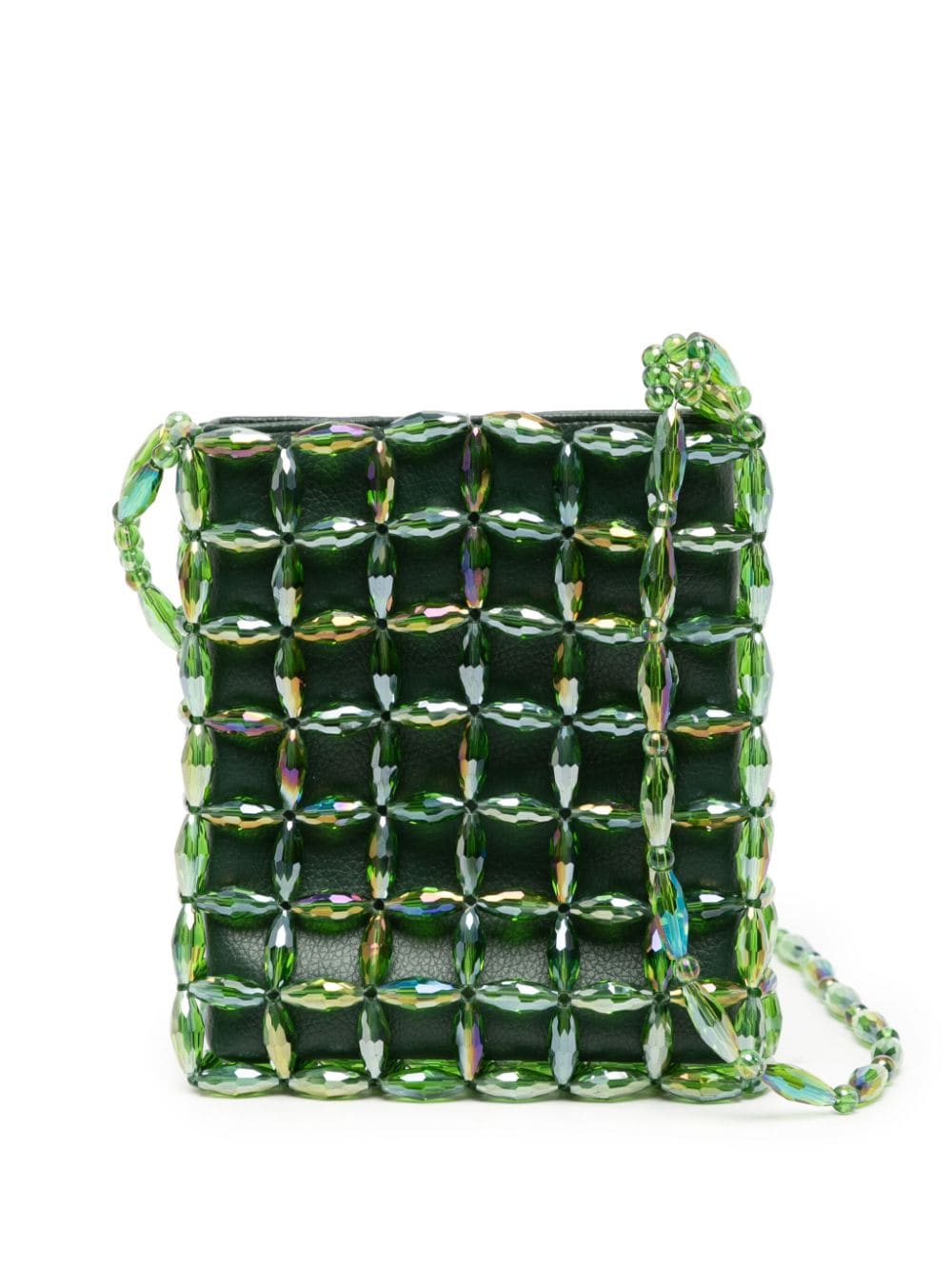 0711 Liv bead-embellished shoulder bag - Green von 0711