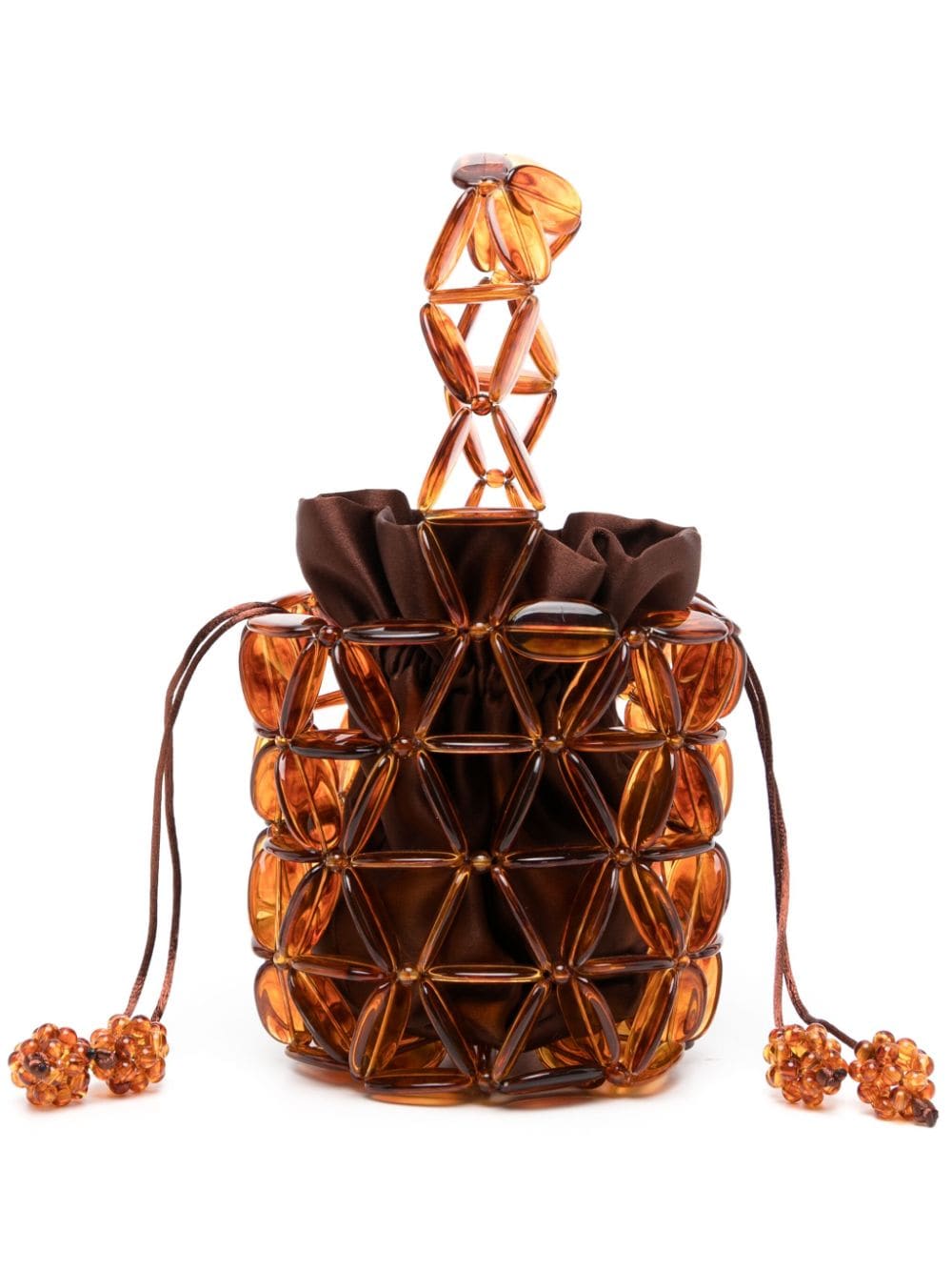 0711 mini Palermo bucket bag - Brown von 0711