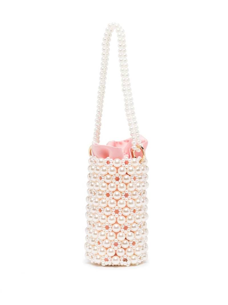 0711 Peony Leli pearl bucket bag - Pink von 0711