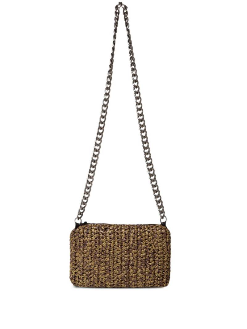 0711 Thea raffia crossbody bag - Brown von 0711