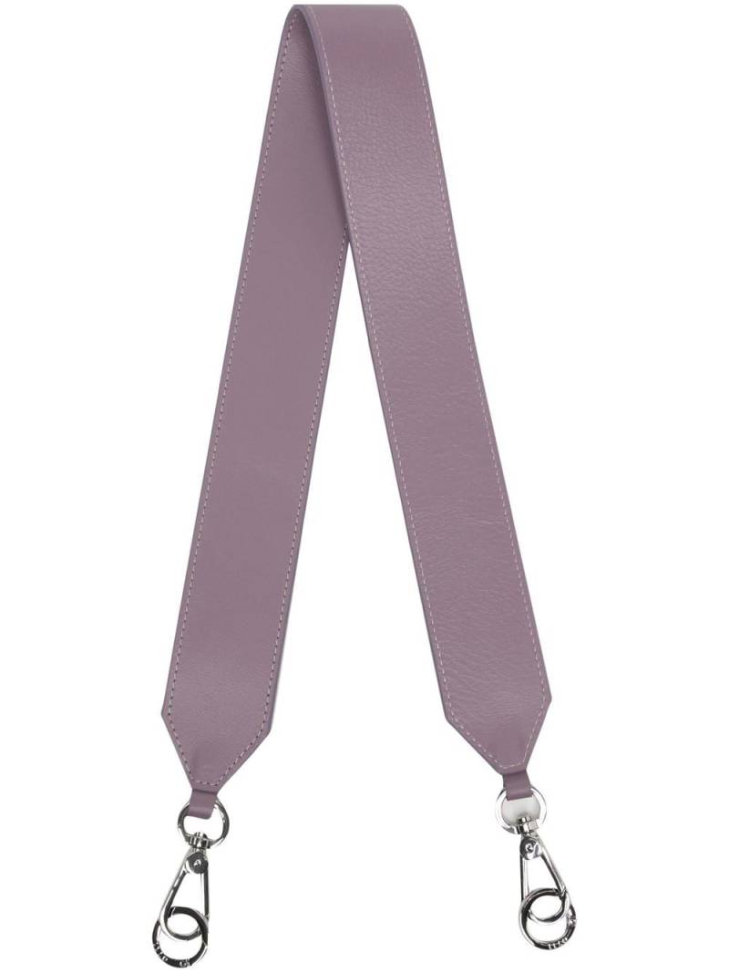 0711 logo-print leather shoulder strap - Purple von 0711