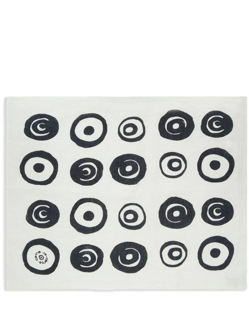 10 CORSO COMO Circles-print linen towel (55cm x 70cm) - White von 10 CORSO COMO