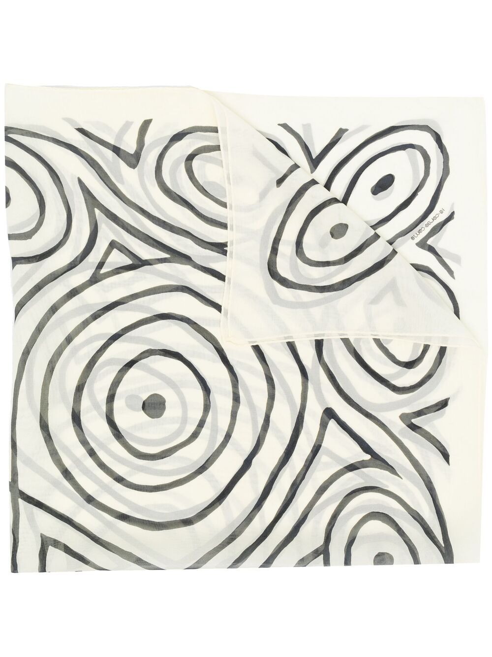 10 CORSO COMO abstract-print scarf - White von 10 CORSO COMO