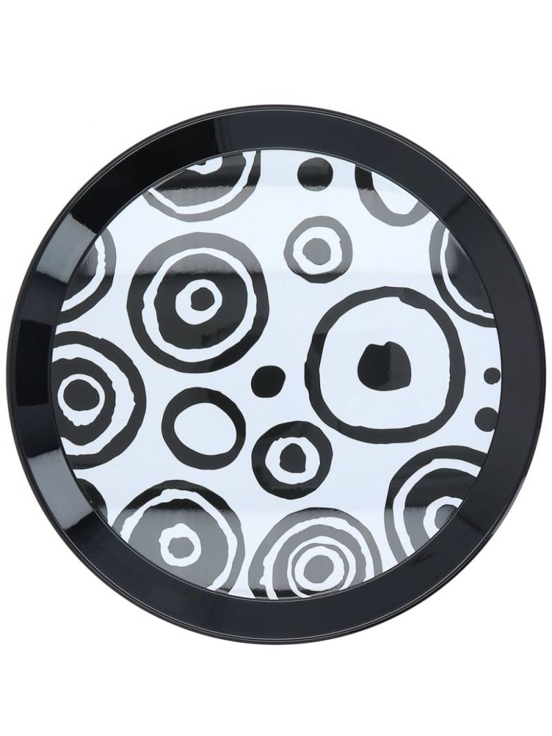 10 CORSO COMO circle-print steel tray (48cm) - Black von 10 CORSO COMO