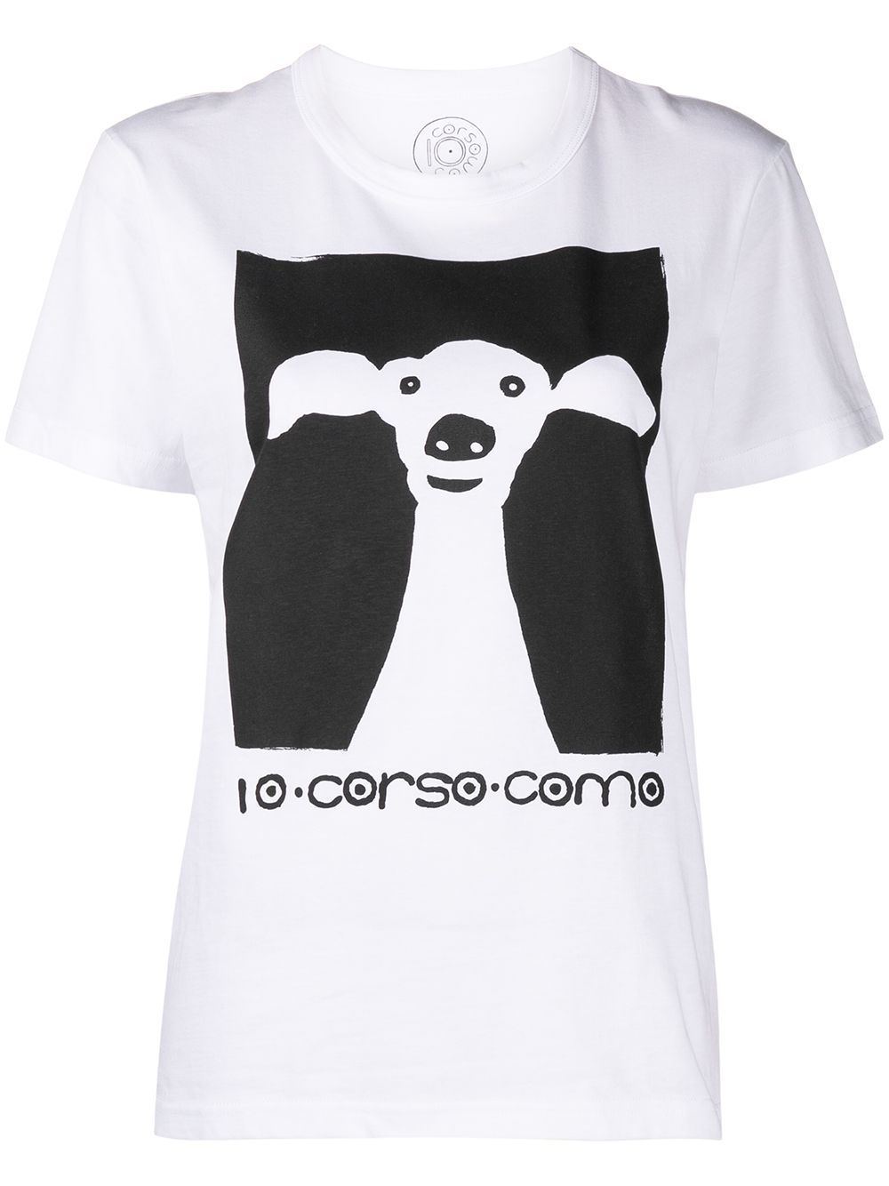 10 CORSO COMO dog-print short-sleeved t-shirt - White von 10 CORSO COMO