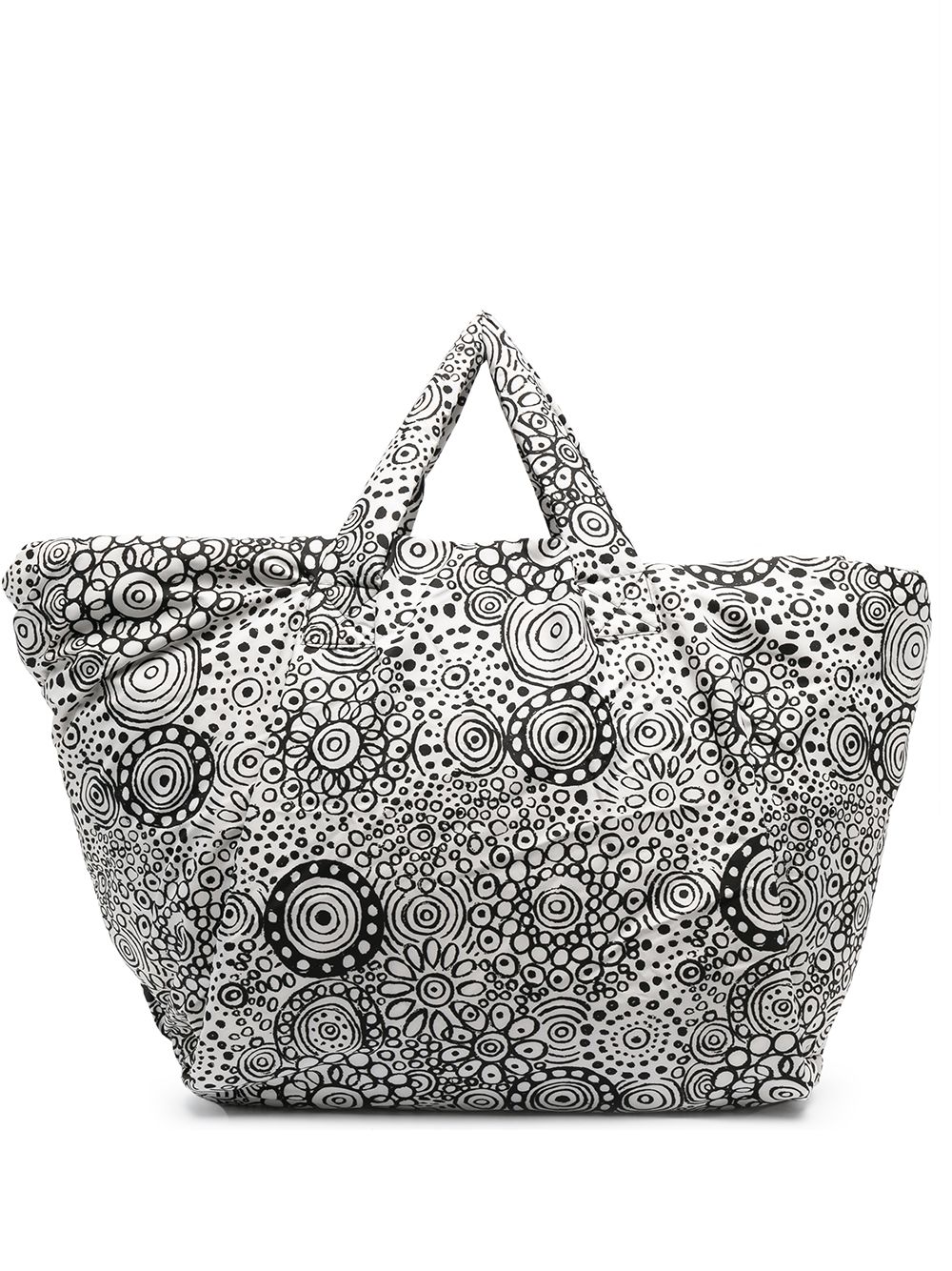 10 CORSO COMO doodle-graphic print padded tote - White von 10 CORSO COMO