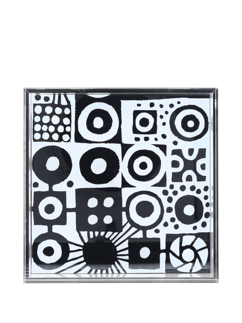 10 CORSO COMO graphic-print acrylic-glass vide poche (16.5cm x 16.5cm) - Black von 10 CORSO COMO