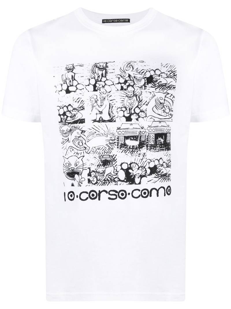 10 CORSO COMO graphic print short-sleeved T-shirt - White von 10 CORSO COMO