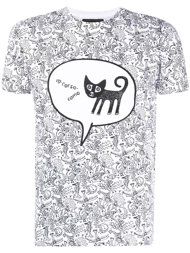 10 CORSO COMO graphic print short-sleeved T-shirt - White von 10 CORSO COMO