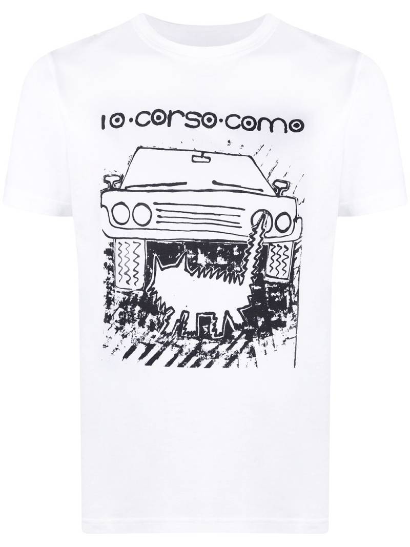 10 CORSO COMO graphic print short-sleeved T-shirt - White von 10 CORSO COMO