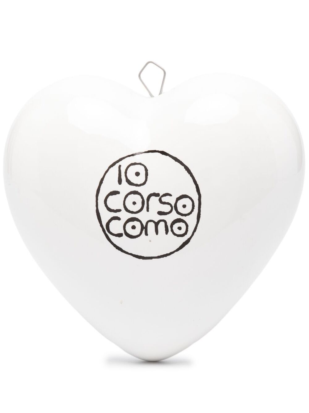 10 CORSO COMO heart-shaped paper weight - White von 10 CORSO COMO