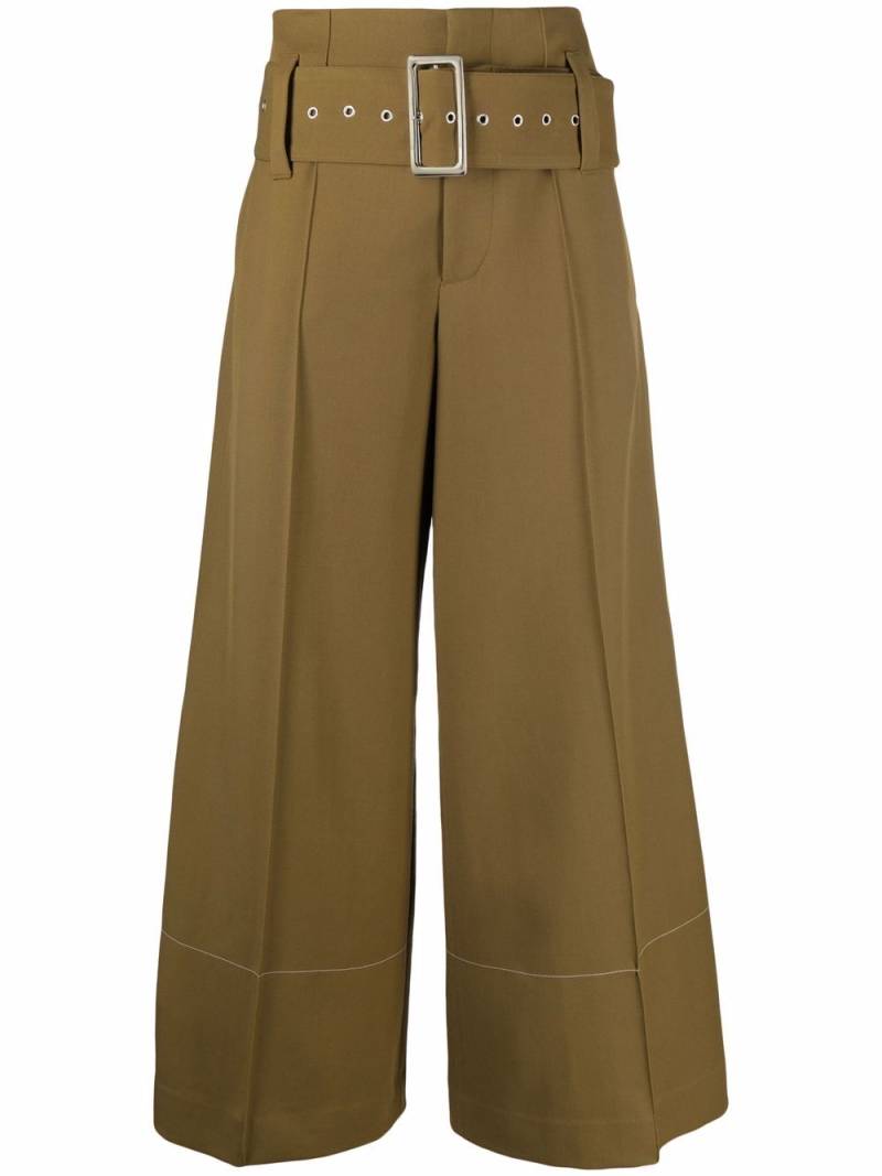 10 CORSO COMO high-waist belted wide-leg trousers - Brown von 10 CORSO COMO