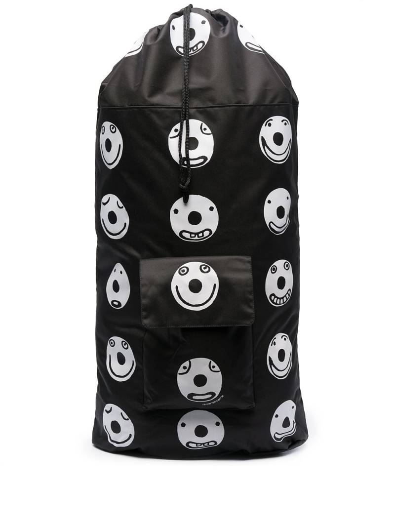 10 CORSO COMO large smile print backpack - Black von 10 CORSO COMO