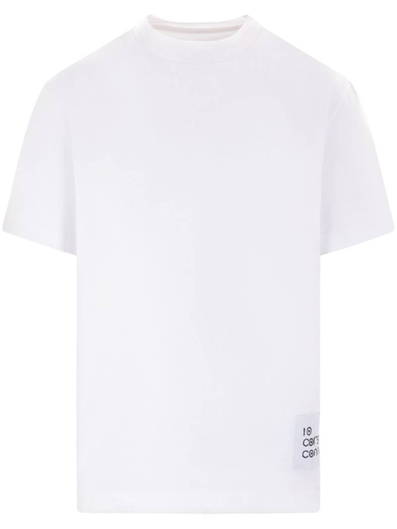 10 CORSO COMO logo-patch cotton T-shirt - White von 10 CORSO COMO