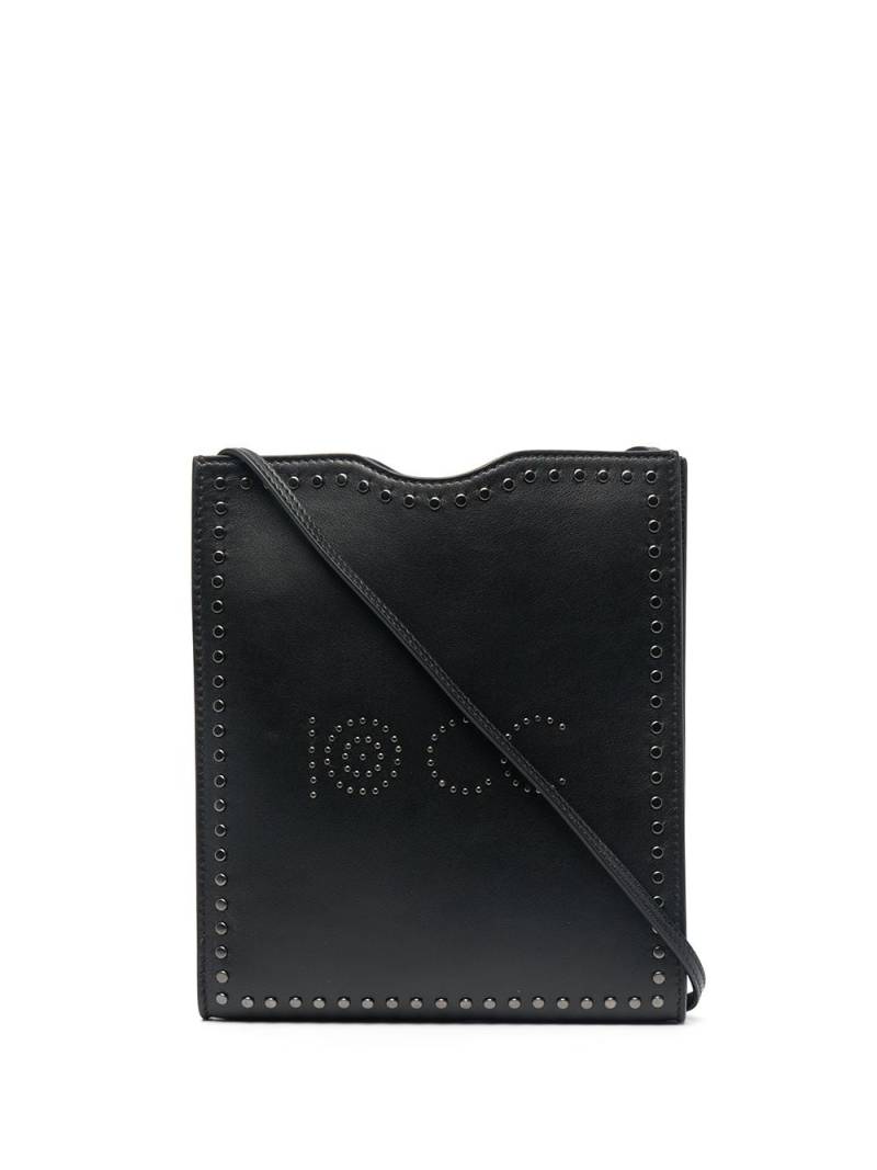 10 CORSO COMO logo-studded leather shoulder bag - Black von 10 CORSO COMO