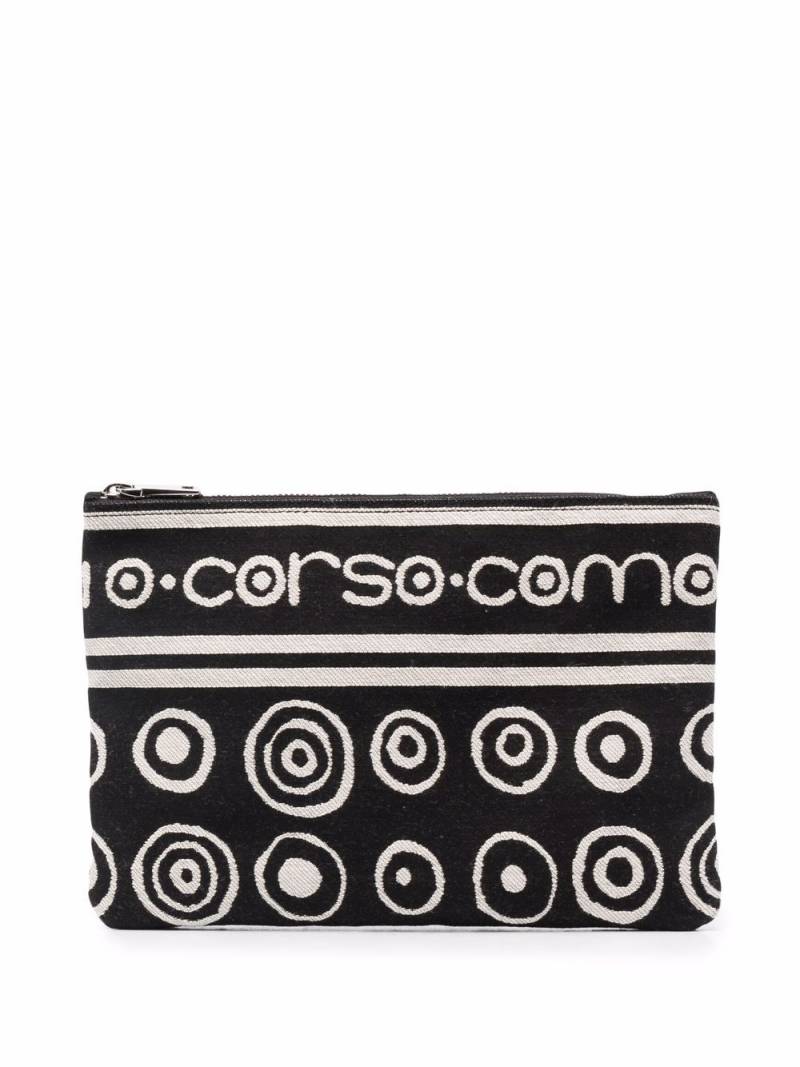 10 CORSO COMO logo zipped clutch - White von 10 CORSO COMO