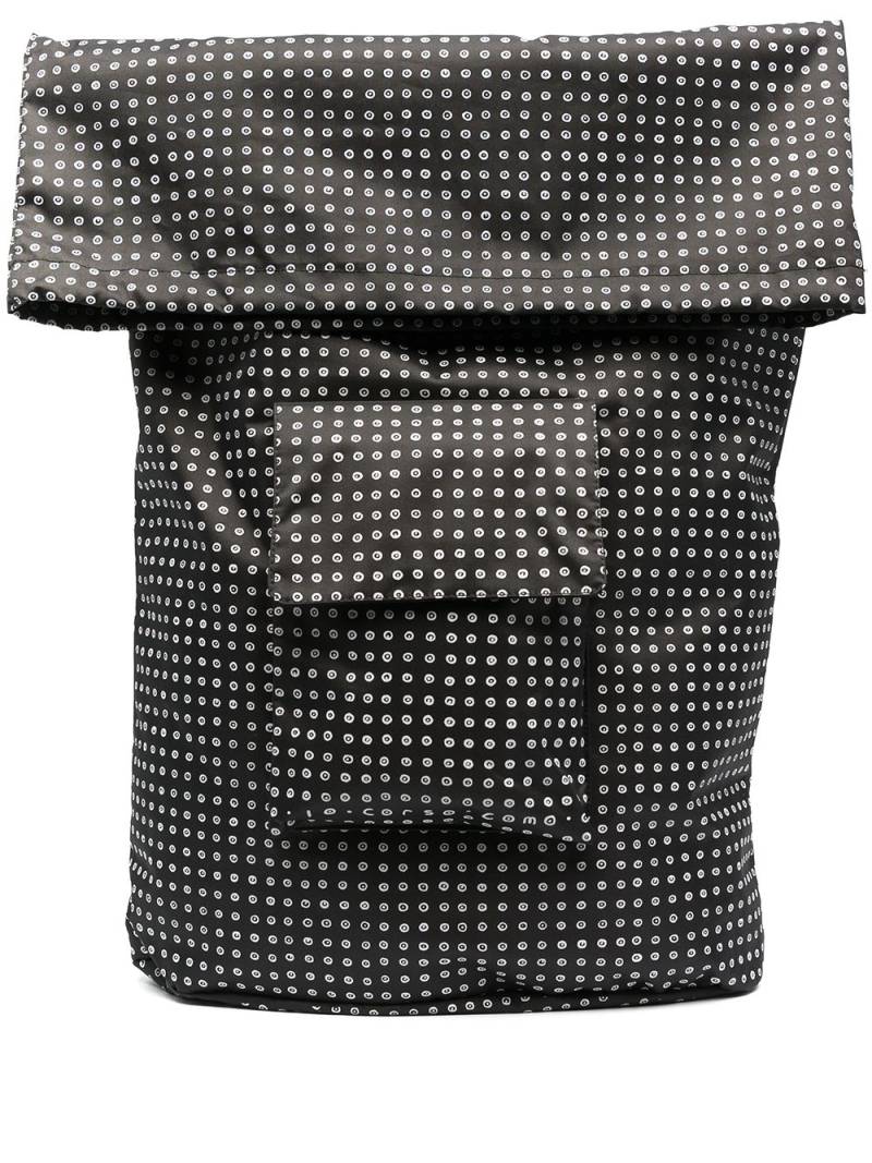 10 CORSO COMO spot print utility backpack - Black von 10 CORSO COMO