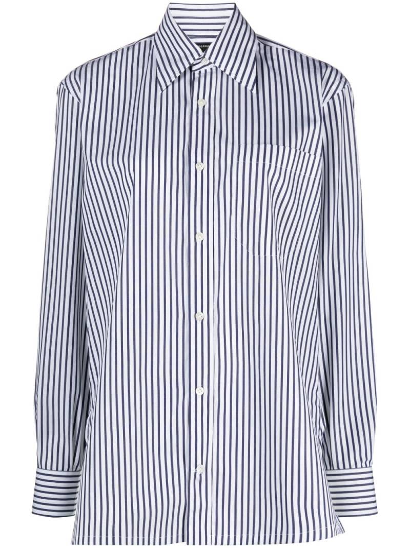 10 CORSO COMO striped cotton shirt - White von 10 CORSO COMO