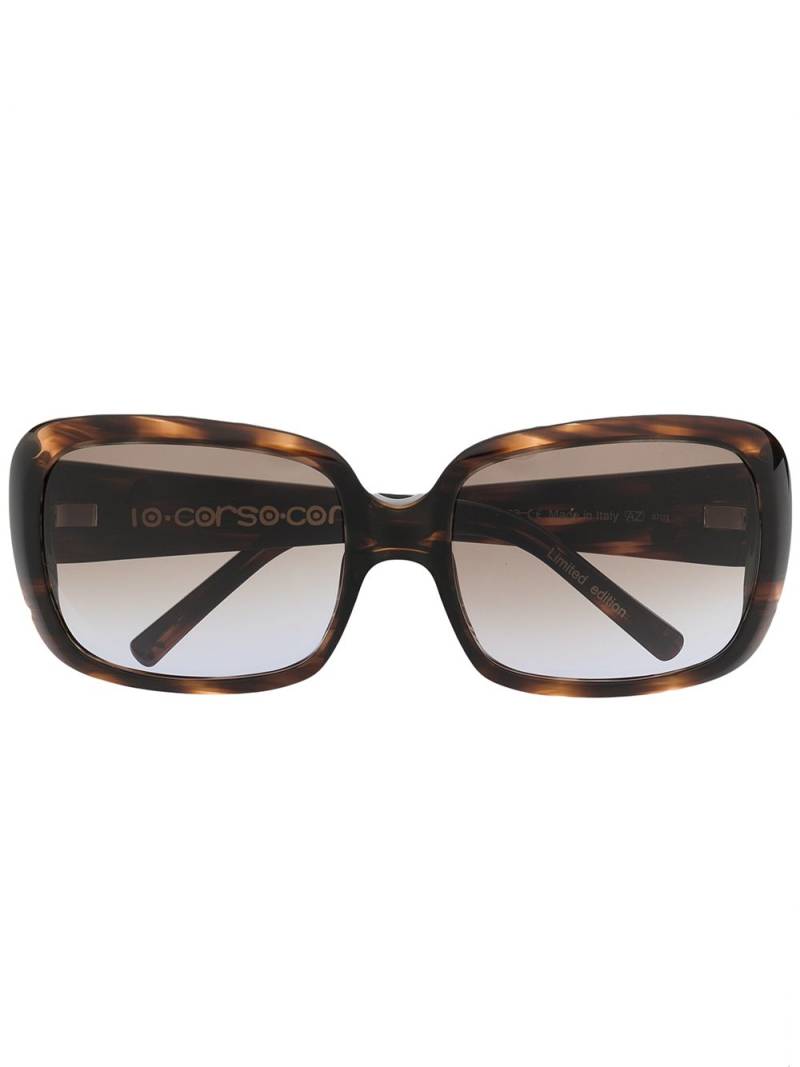 10 CORSO COMO tortoiseshell oversize-frame sunglasses - Brown von 10 CORSO COMO