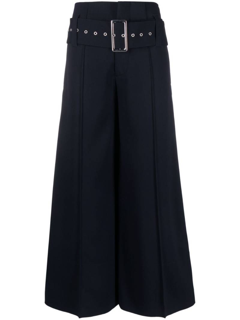 10 CORSO COMO wide-leg belted-wais trousers - Blue von 10 CORSO COMO