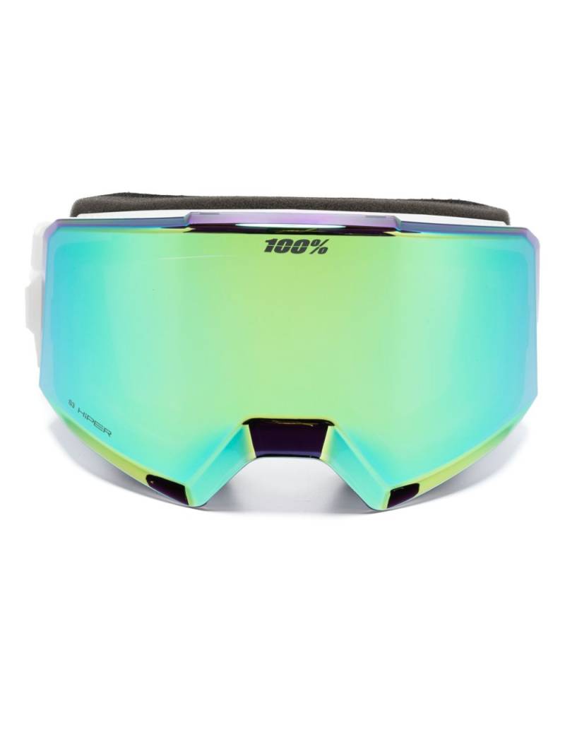 100% Eyewear Norg mirrored ski goggles - White von 100% Eyewear