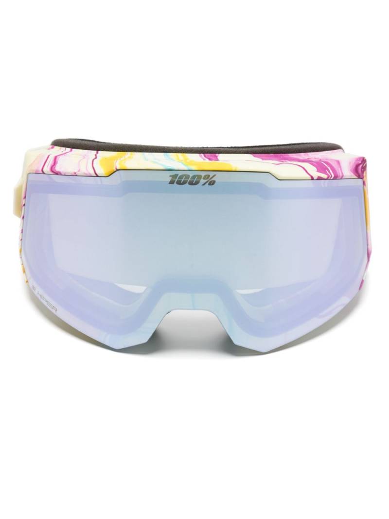 100% Eyewear Snowcraft S mirrored ski goggles - Yellow von 100% Eyewear