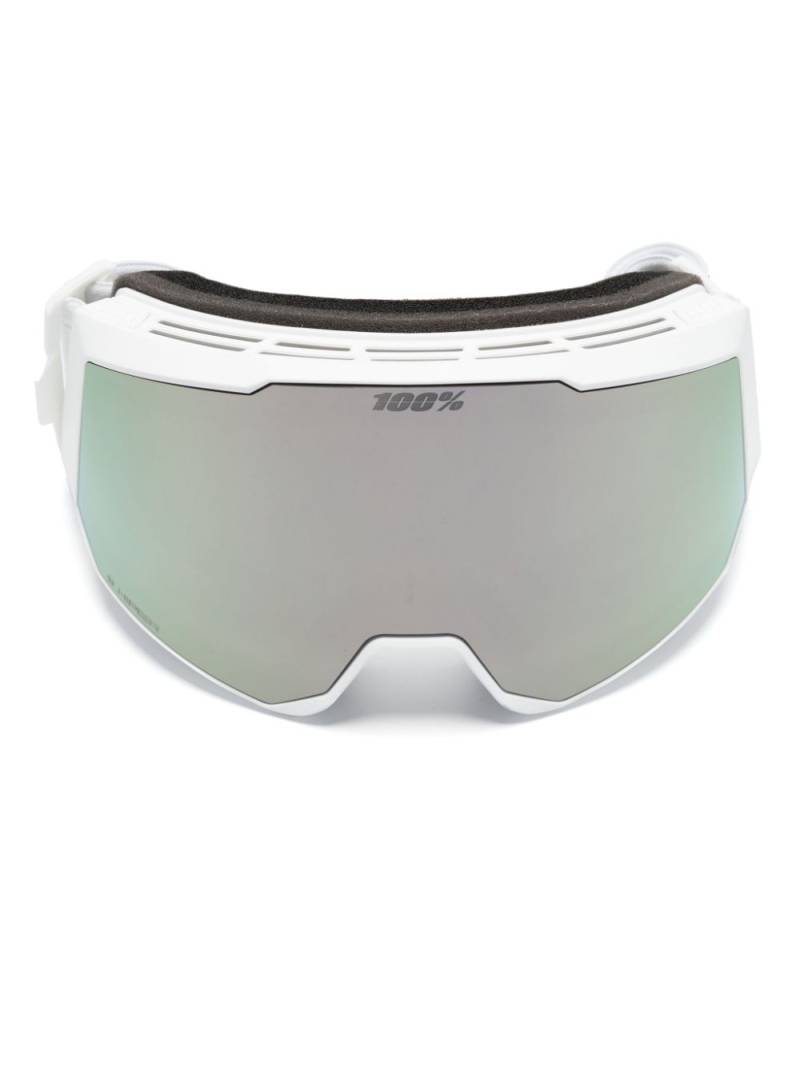 100% Eyewear The Snowcraft mirrored goggles - White von 100% Eyewear