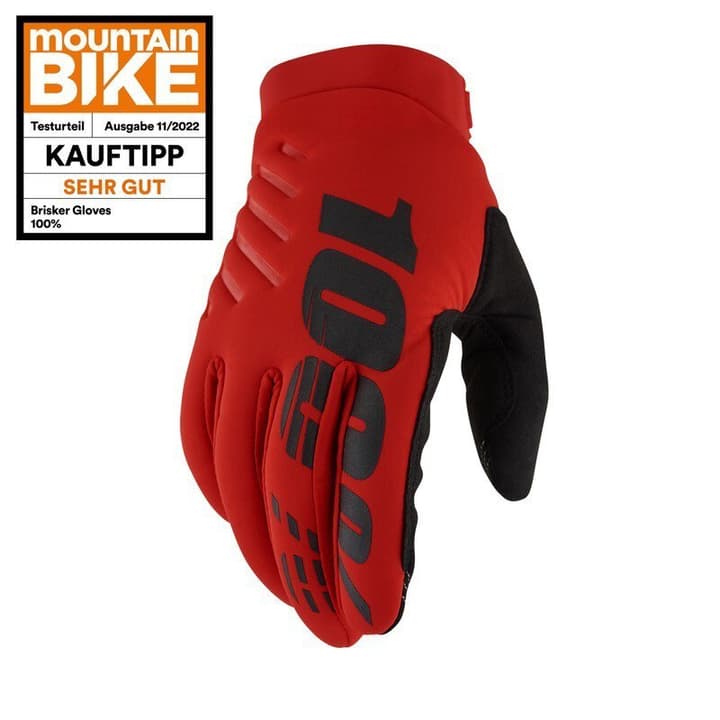 100% Brisker Bike-Handschuhe rot von 100%