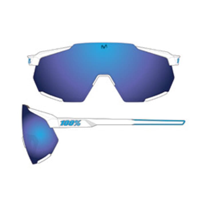 100% Racetrap 3.0 Sportbrille rohweiss von 100%