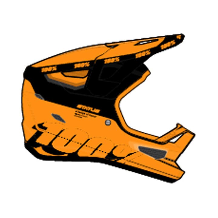 100% Status Velohelm orange von 100%