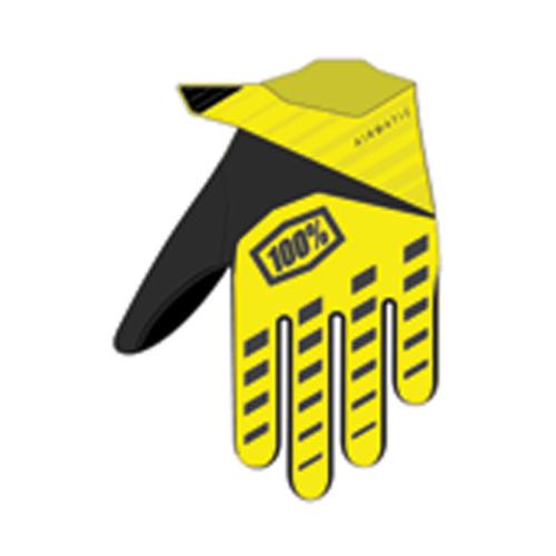 100% Airmatic Handschuhe - fluo gelb-schwarz XXL von 100percent