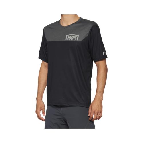 100% Airmatic Jersey - black/charcoal S von 100percent