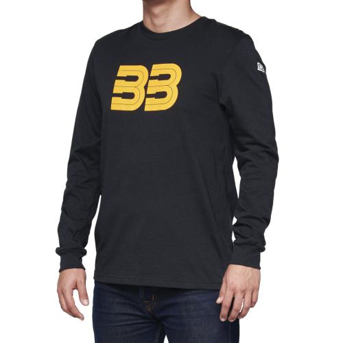 100% BB33 Long Sleeve T-Shirt - Black (Grösse: MD) von 100percent