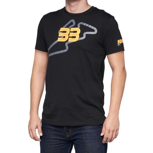 100% BB33 Track T-Shirt - Black (Grösse: LG) von 100percent