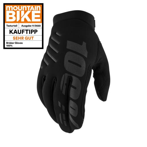 100% Brisker Gloves Black - schwarz (Grösse: M) von 100percent