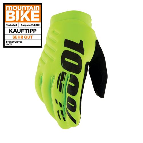 100% Brisker Gloves - Fluo Yellow (Grösse: 2XL) von 100percent