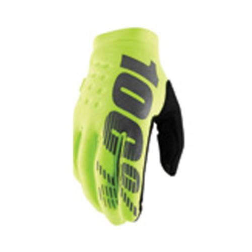 100% Brisker Youth Gloves - fluo yellow L von 100percent