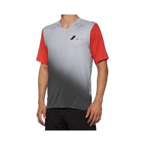 100% Celium Jersey - grey/racer red L von 100percent