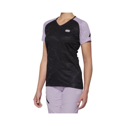 100% Damen Jersey Airmatic - black-lavender (Grösse: L) von 100percent