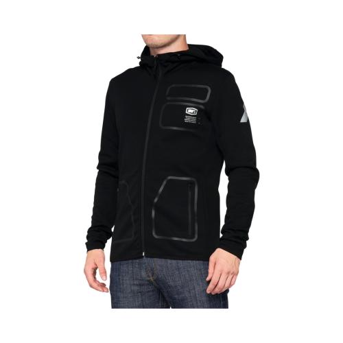 100% Fleece VICEROY Hooded Zip - schwarz (Grösse: XL) von 100percent