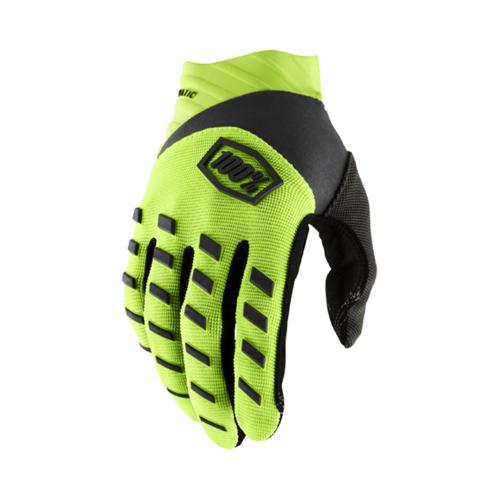 100% Handschuhe - Airmatic Youth fluo - gelb-schwarz (Grösse: KL) von 100percent