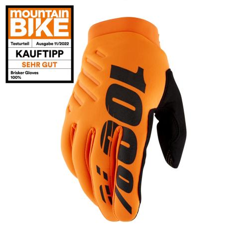 100% Handschuhe - Brisker - orange (Grösse: L) von 100percent