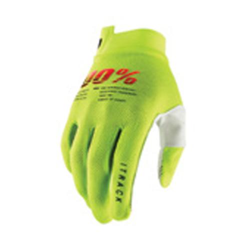 100% Handschuhe - iTrack fluo - gelb (Grösse: M) von 100percent