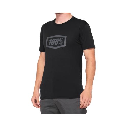 100% Icon Tech Short Sleeve - Black schwarz (Grösse: S) von 100percent