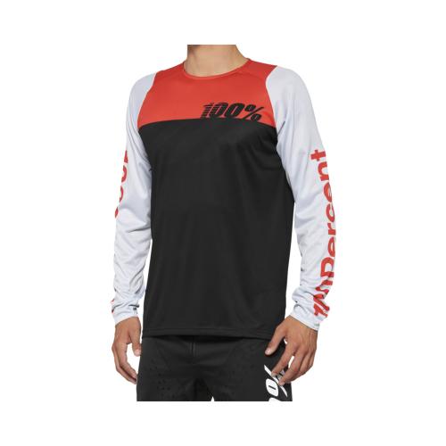 100% Jersey R-Core - grau-racer - red (Grösse: M) von 100percent