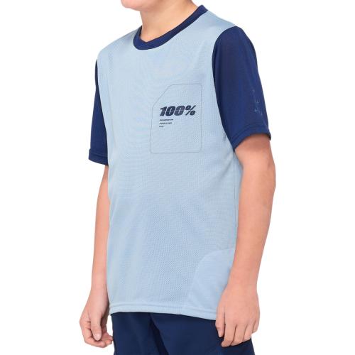 100% Kinder Trikot Ridecamp - blau (Grösse: XL) von 100percent