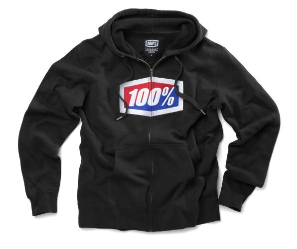 100% Official Zip Hoodie - schwarz (Grösse: M) von 100percent